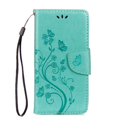 Imprint Butterfly Flower PU Leather Wallet Case for Samsung Galaxy Xcover 4s