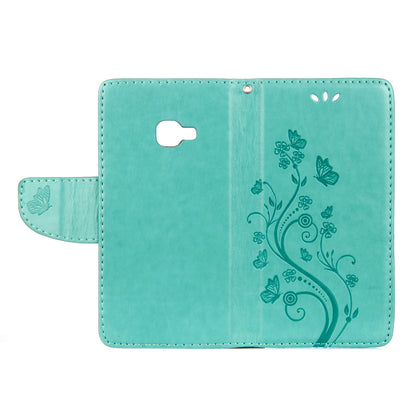 Imprint Butterfly Flower PU Leather Wallet Case for Samsung Galaxy Xcover 4s
