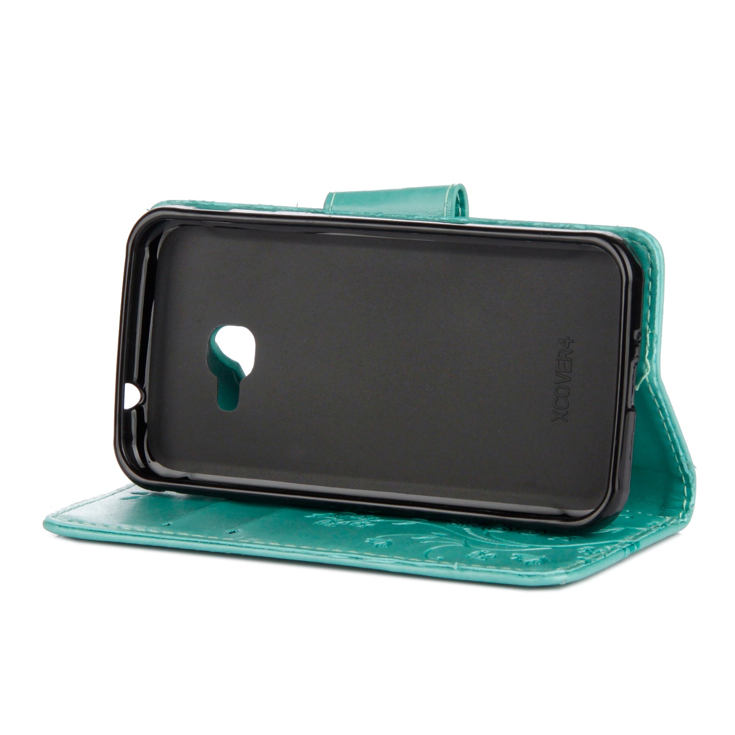 Imprint Butterfly Flower PU Leather Wallet Case for Samsung Galaxy Xcover 4s