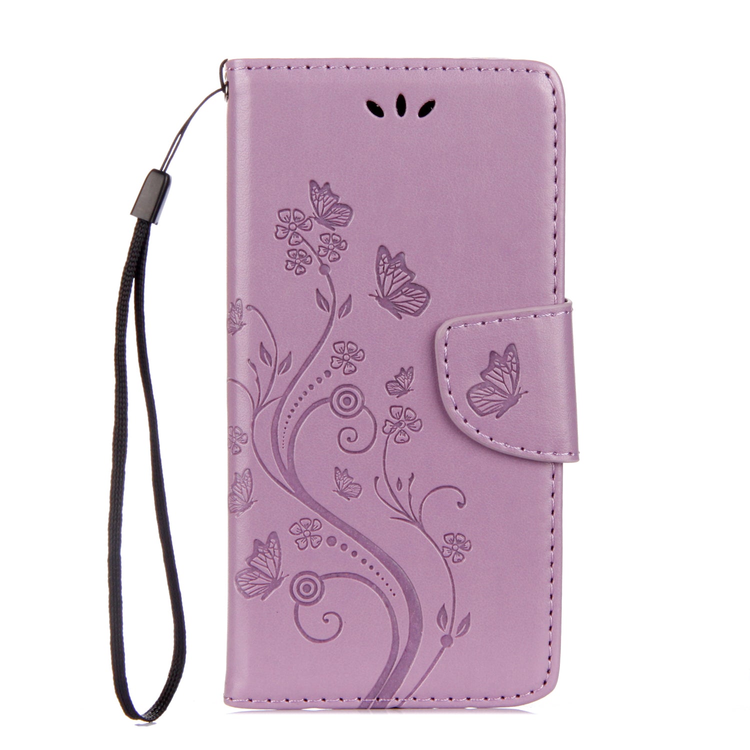 Imprint Butterfly Flower PU Leather Wallet Case for Samsung Galaxy Xcover 4s