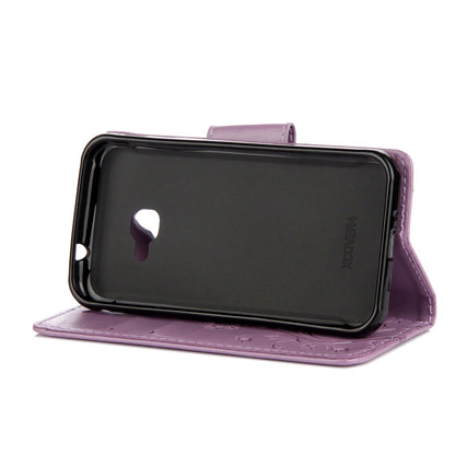 Imprint Butterfly Flower PU Leather Wallet Case for Samsung Galaxy Xcover 4s