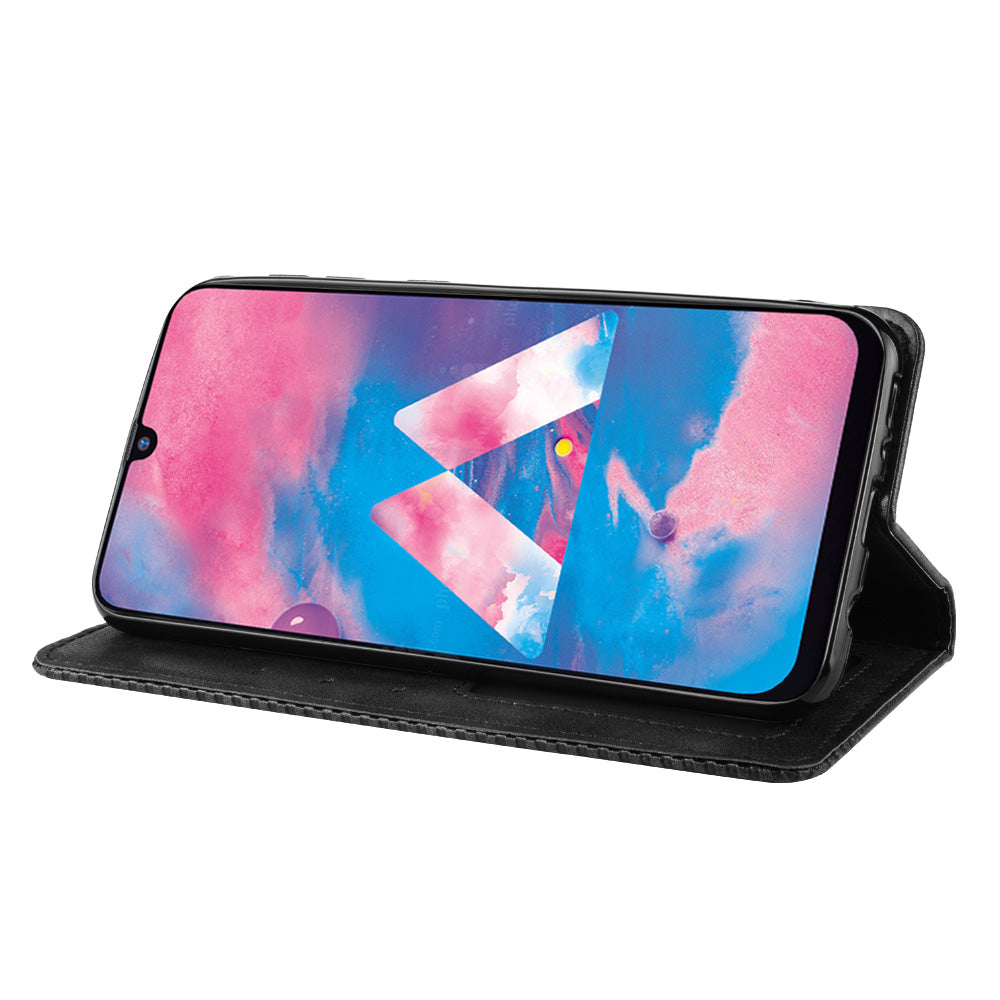 Retro Style Auto-absorbed Leather Casing for Samsung Galaxy M30s / M2