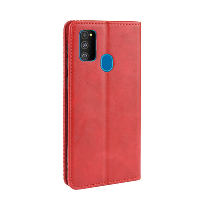 Retro Style Auto-absorbed Leather Casing for Samsung Galaxy M30s / M2
