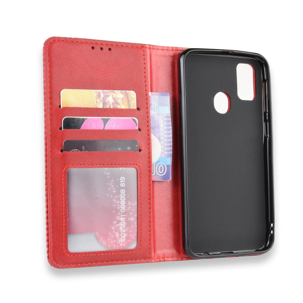 Retro Style Auto-absorbed Leather Casing for Samsung Galaxy M30s / M2