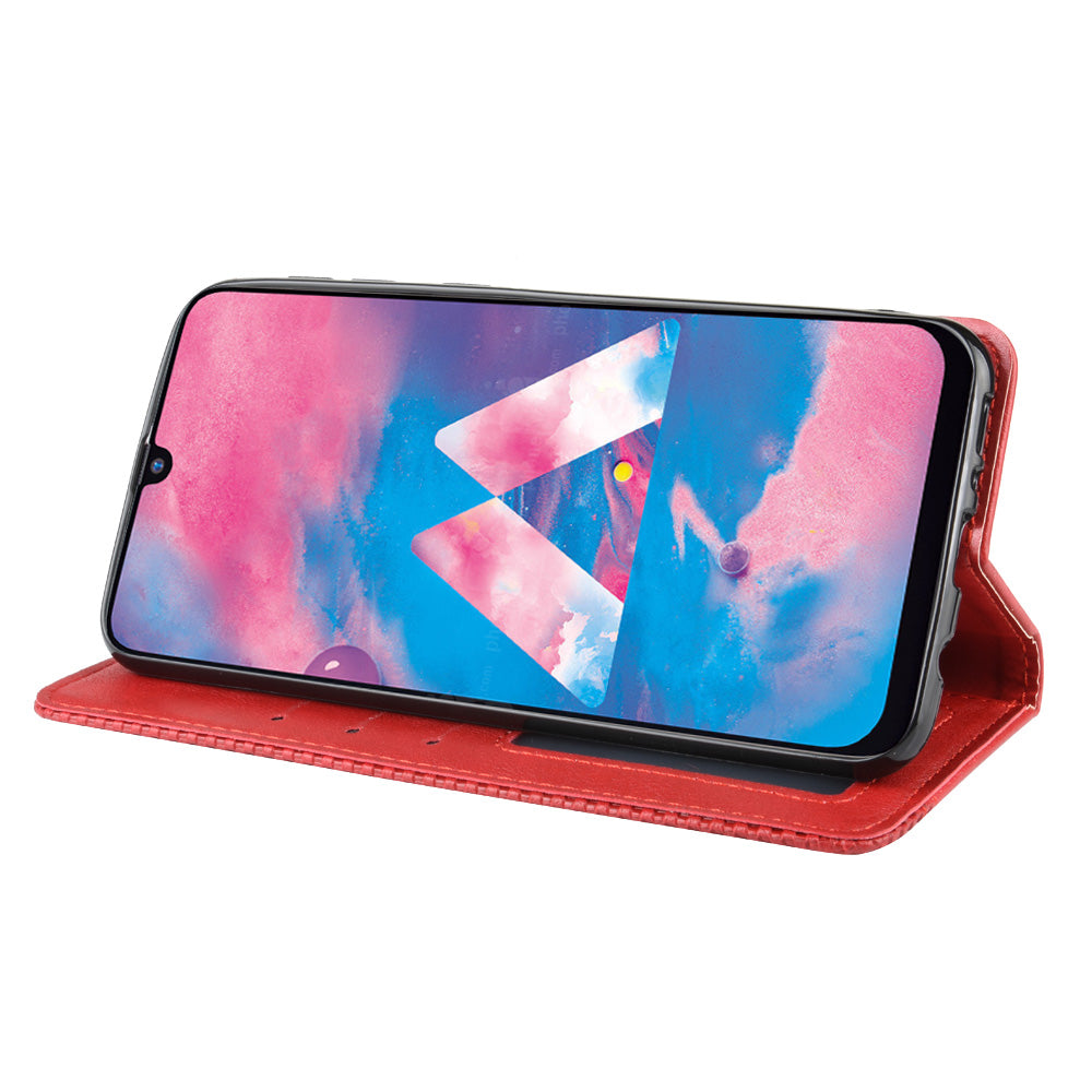 Retro Style Auto-absorbed Leather Casing for Samsung Galaxy M30s / M2
