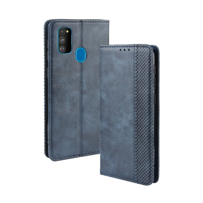 Retro Style Auto-absorbed Leather Casing for Samsung Galaxy M30s / M2