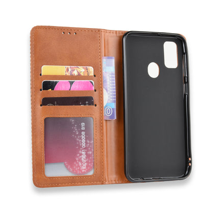 Retro Style Auto-absorbed Leather Casing for Samsung Galaxy M30s / M2