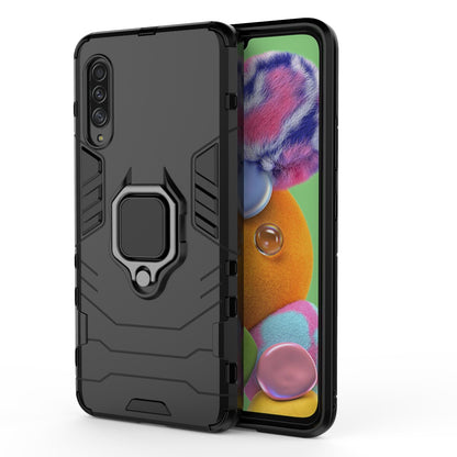 Cool Guard Finger Ring Kickstand PC + TPU Hybrid Protective Case for Samsung Galaxy A90 5G