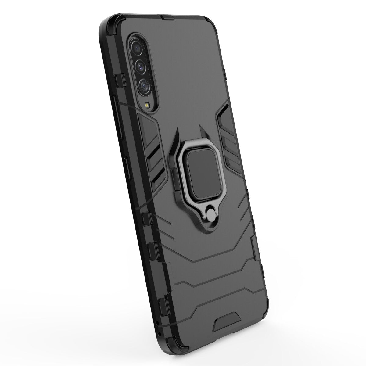 Cool Guard Finger Ring Kickstand PC + TPU Hybrid Protective Case for Samsung Galaxy A90 5G
