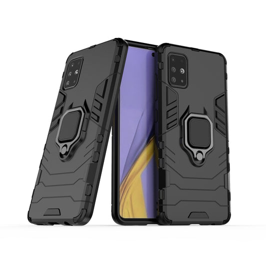 2-in-1 Plastic + TPU Phone Case Shell with Foldable Kickstand for Samsung Galaxy A51