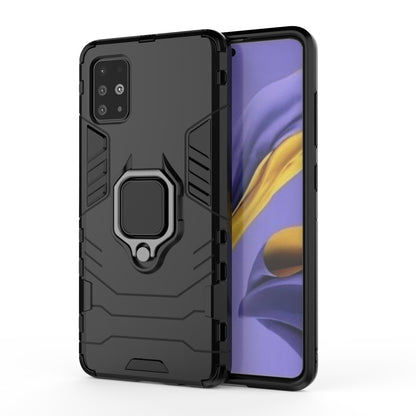 2-in-1 Plastic + TPU Phone Case Shell with Foldable Kickstand for Samsung Galaxy A51