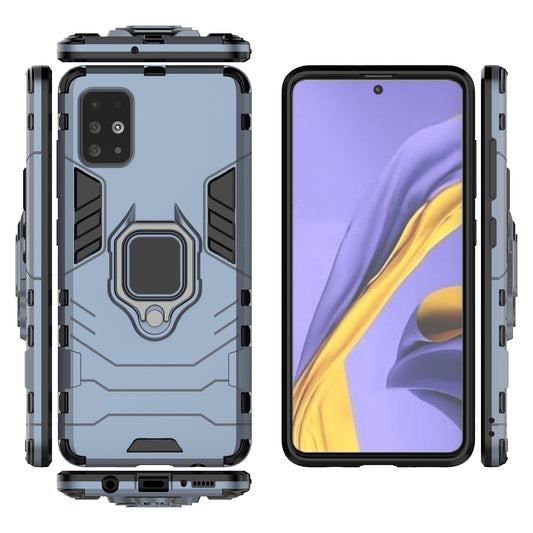 2-in-1 Plastic + TPU Phone Case Shell with Foldable Kickstand for Samsung Galaxy A51