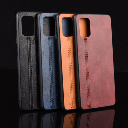Leather Coated PC + TPU Phone Shell for Samsung Galaxy S20 Plus