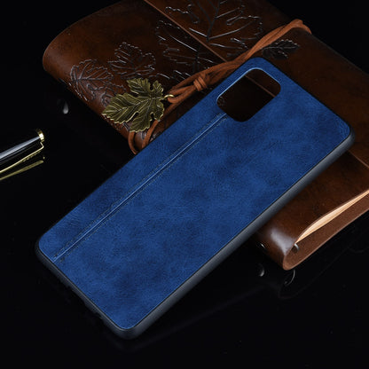 Leather Coated PC + TPU Phone Shell for Samsung Galaxy S20 Plus