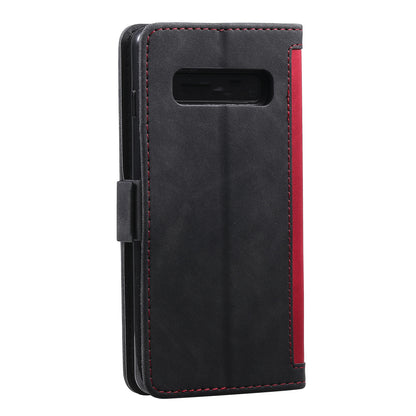 Retro Splicing Leather Wallet Phone Case for Samsung Galaxy S10 Plus