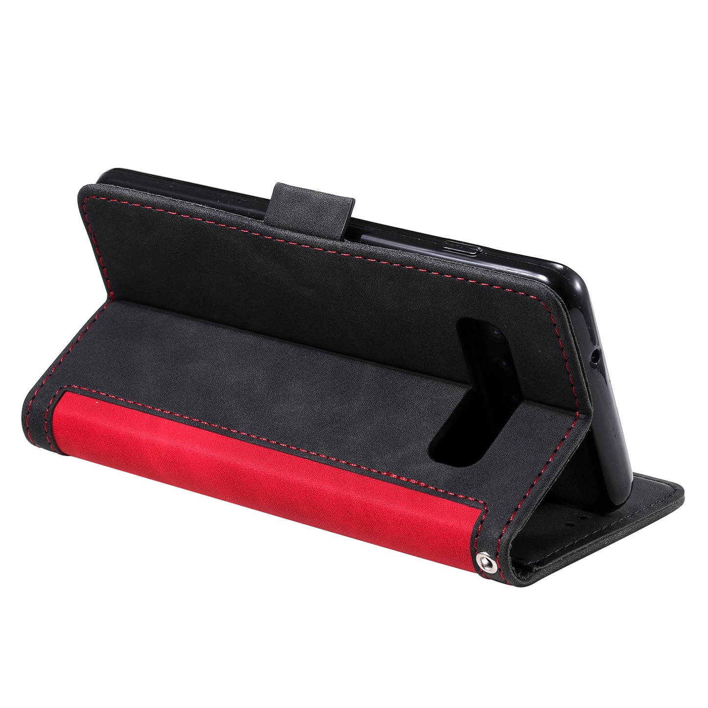 Retro Splicing Leather Wallet Phone Case for Samsung Galaxy S10 Plus