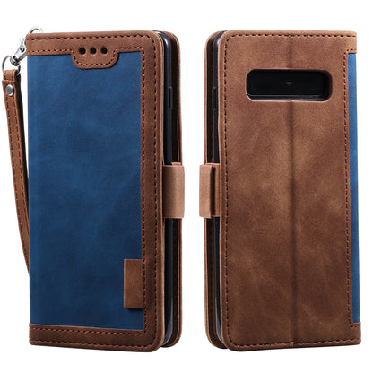 Retro Splicing Leather Wallet Phone Case for Samsung Galaxy S10 Plus
