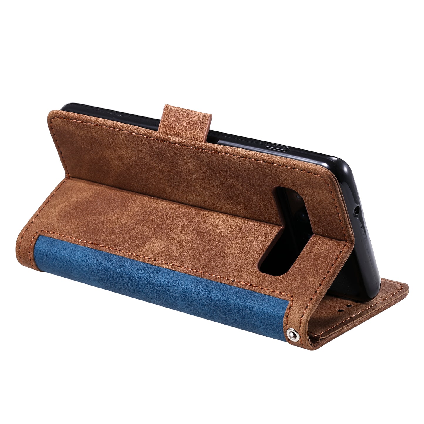 Retro Splicing Leather Wallet Phone Case for Samsung Galaxy S10 Plus