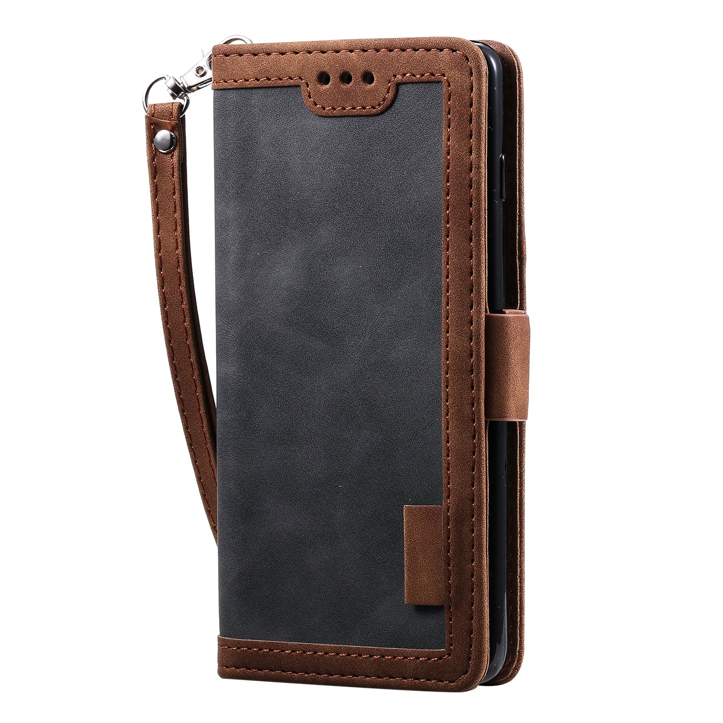 Retro Splicing Leather Wallet Phone Case for Samsung Galaxy S10 Plus