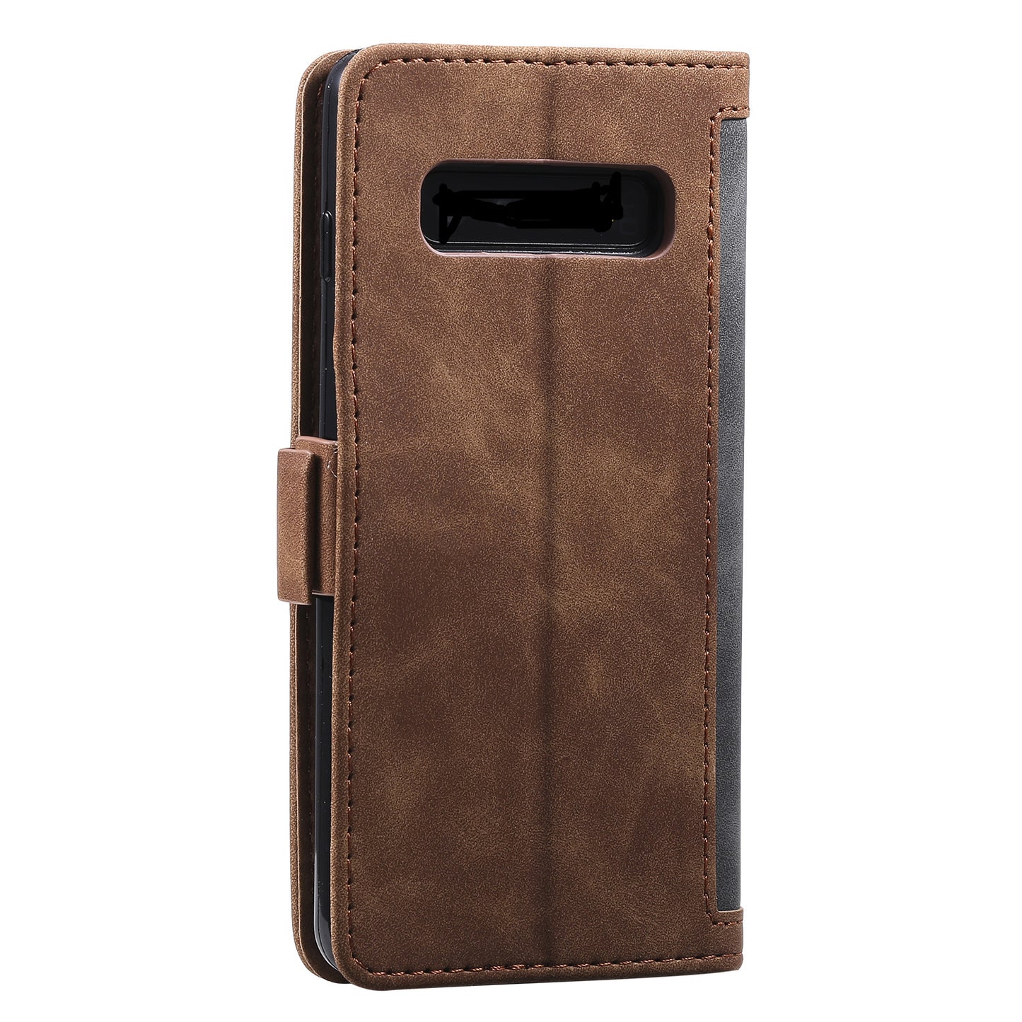 Retro Splicing Leather Wallet Phone Case for Samsung Galaxy S10 Plus