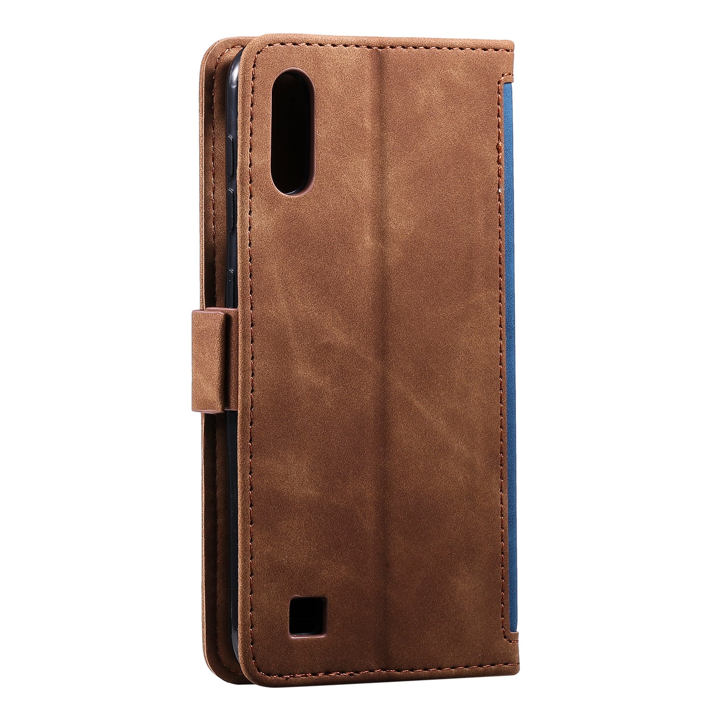 Retro Splicing Leather Phone Casing for Samsung Galaxy A10