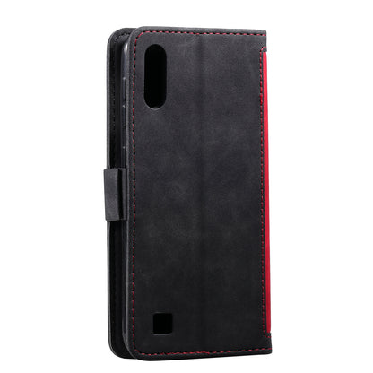 Retro Splicing Leather Phone Casing for Samsung Galaxy A10