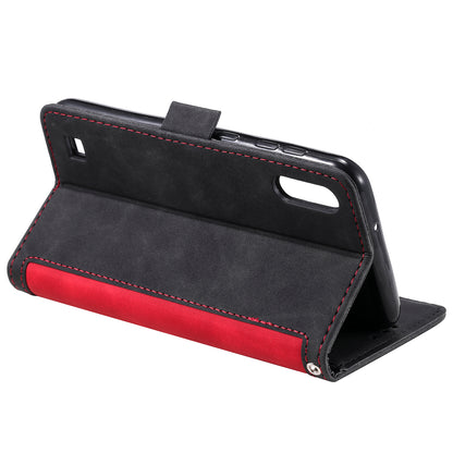 Retro Splicing Leather Phone Casing for Samsung Galaxy A10