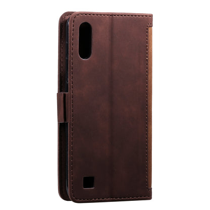 Retro Splicing Leather Phone Casing for Samsung Galaxy A10