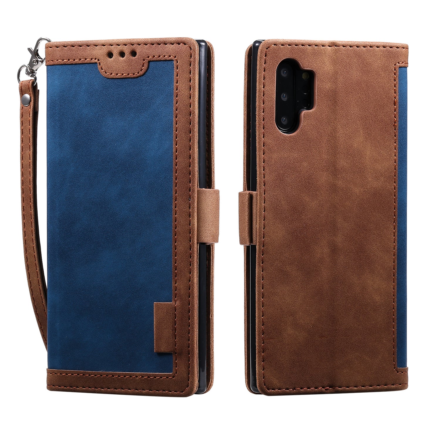 Retro Splicing Leather Phone Covering for Samsung Galaxy Note 10 Pro