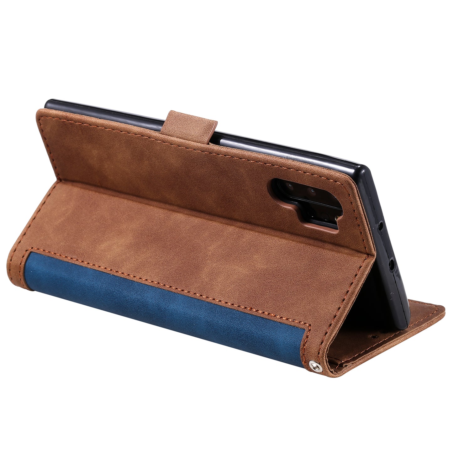 Retro Splicing Leather Phone Covering for Samsung Galaxy Note 10 Pro