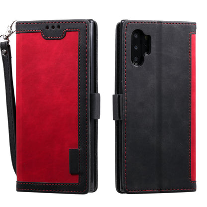 Retro Splicing Leather Phone Covering for Samsung Galaxy Note 10 Pro