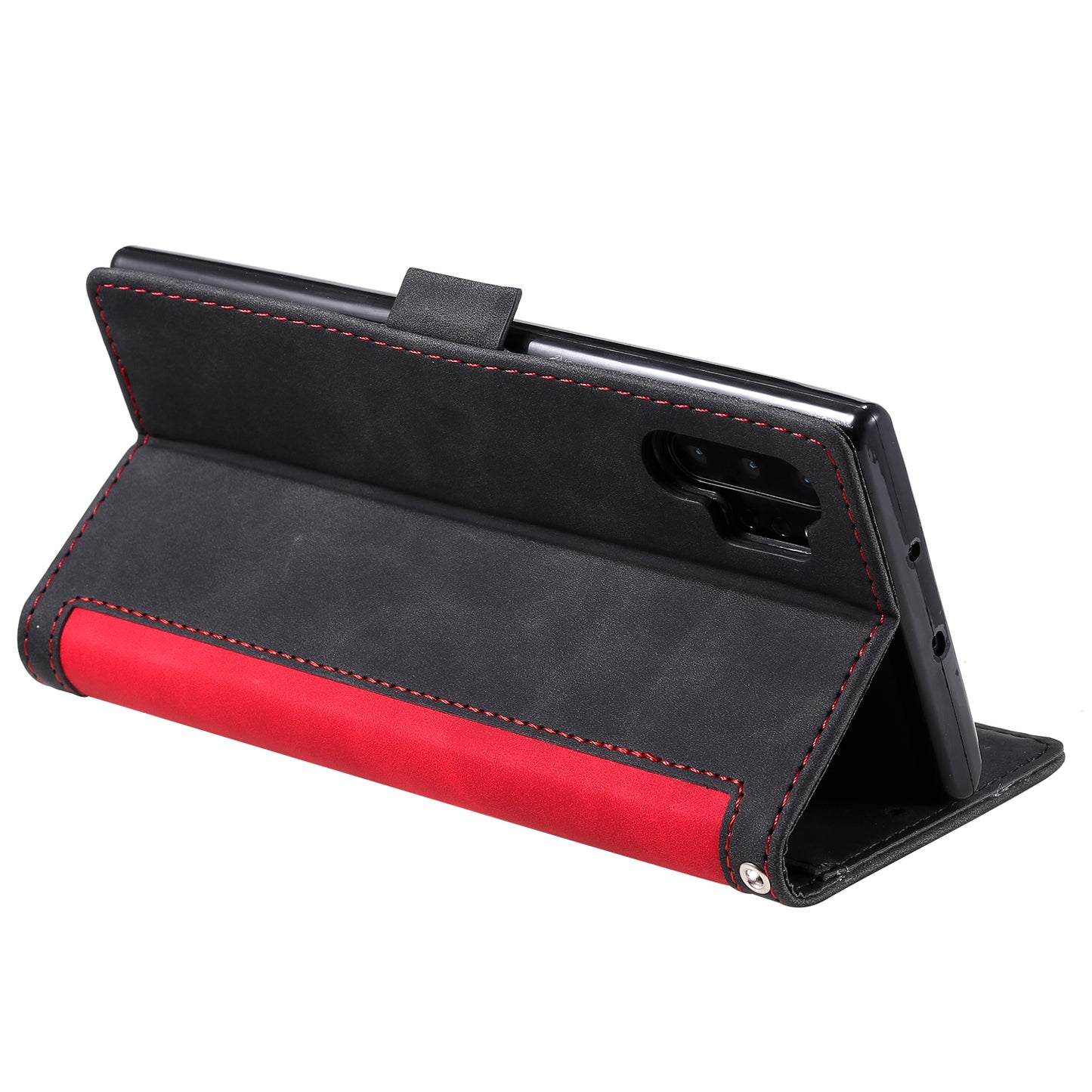 Retro Splicing Leather Phone Covering for Samsung Galaxy Note 10 Pro