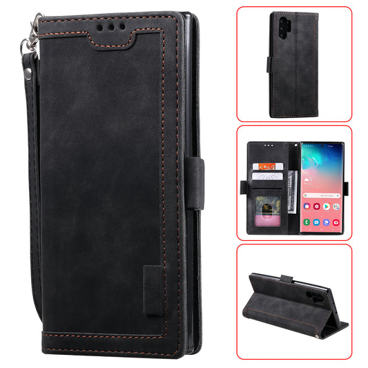 Retro Splicing Leather Phone Covering for Samsung Galaxy Note 10 Pro