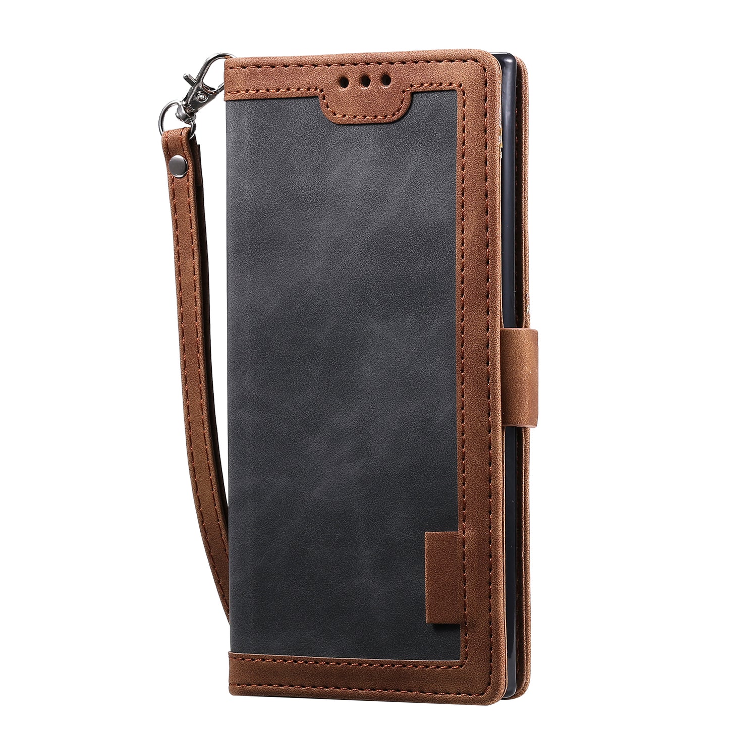 Retro Splicing Leather Phone Covering for Samsung Galaxy Note 10 Pro