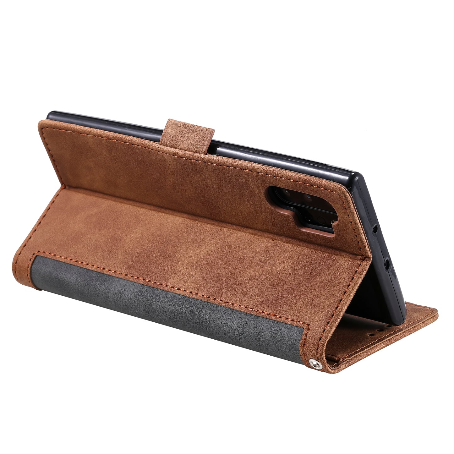 Retro Splicing Leather Phone Covering for Samsung Galaxy Note 10 Pro
