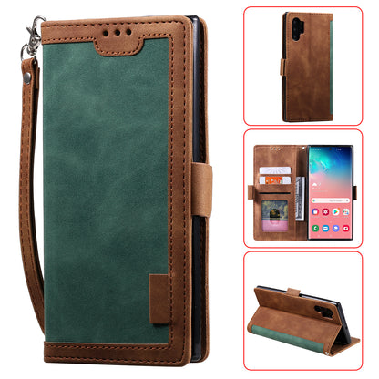 Retro Splicing Leather Phone Covering for Samsung Galaxy Note 10 Pro