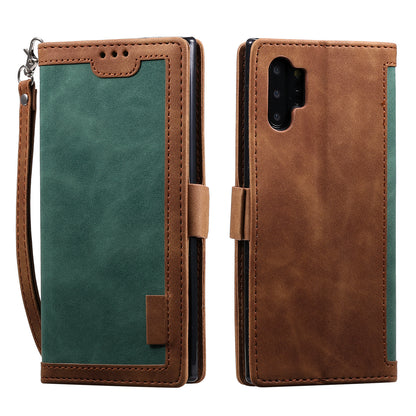 Retro Splicing Leather Phone Covering for Samsung Galaxy Note 10 Pro