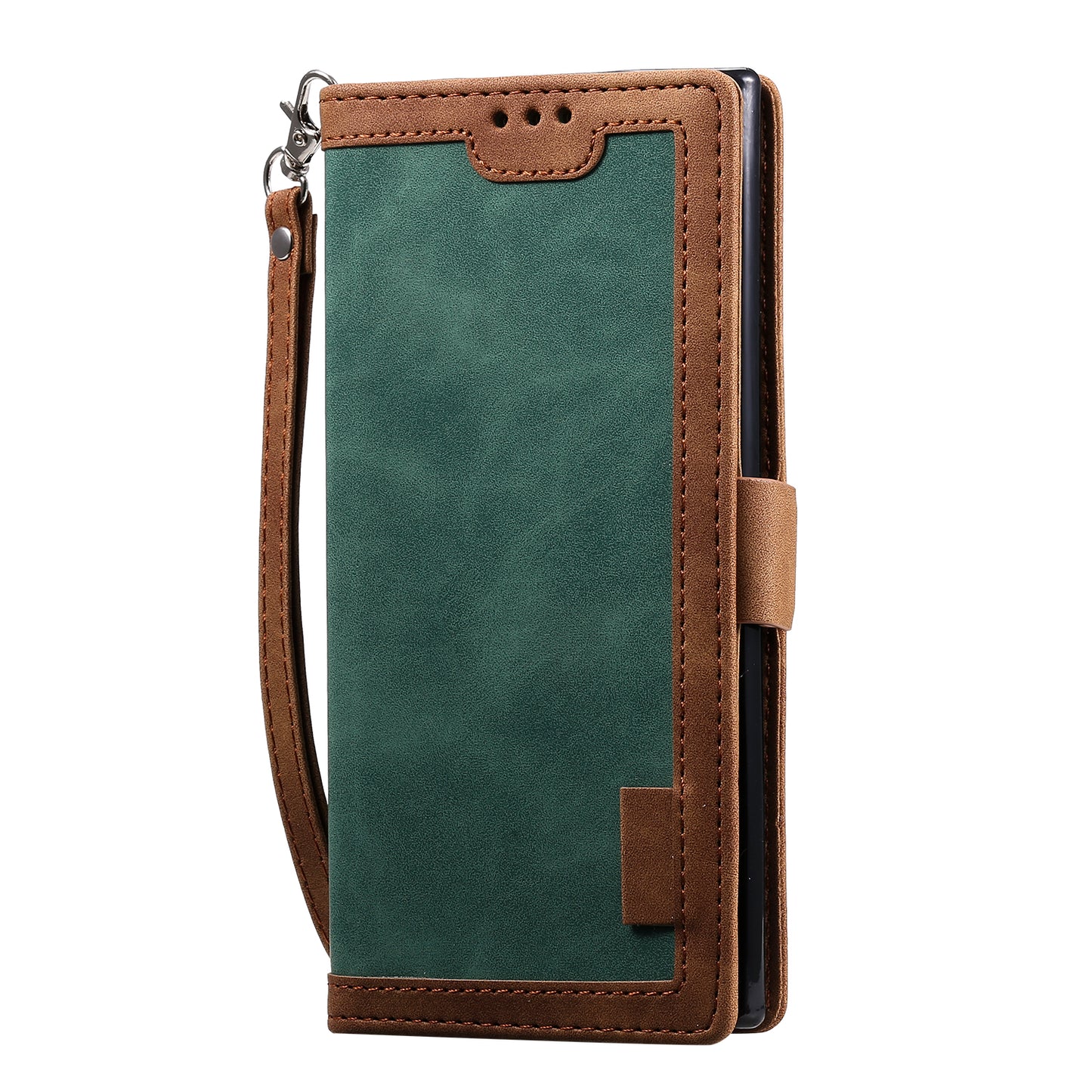 Retro Splicing Leather Phone Covering for Samsung Galaxy Note 10 Pro