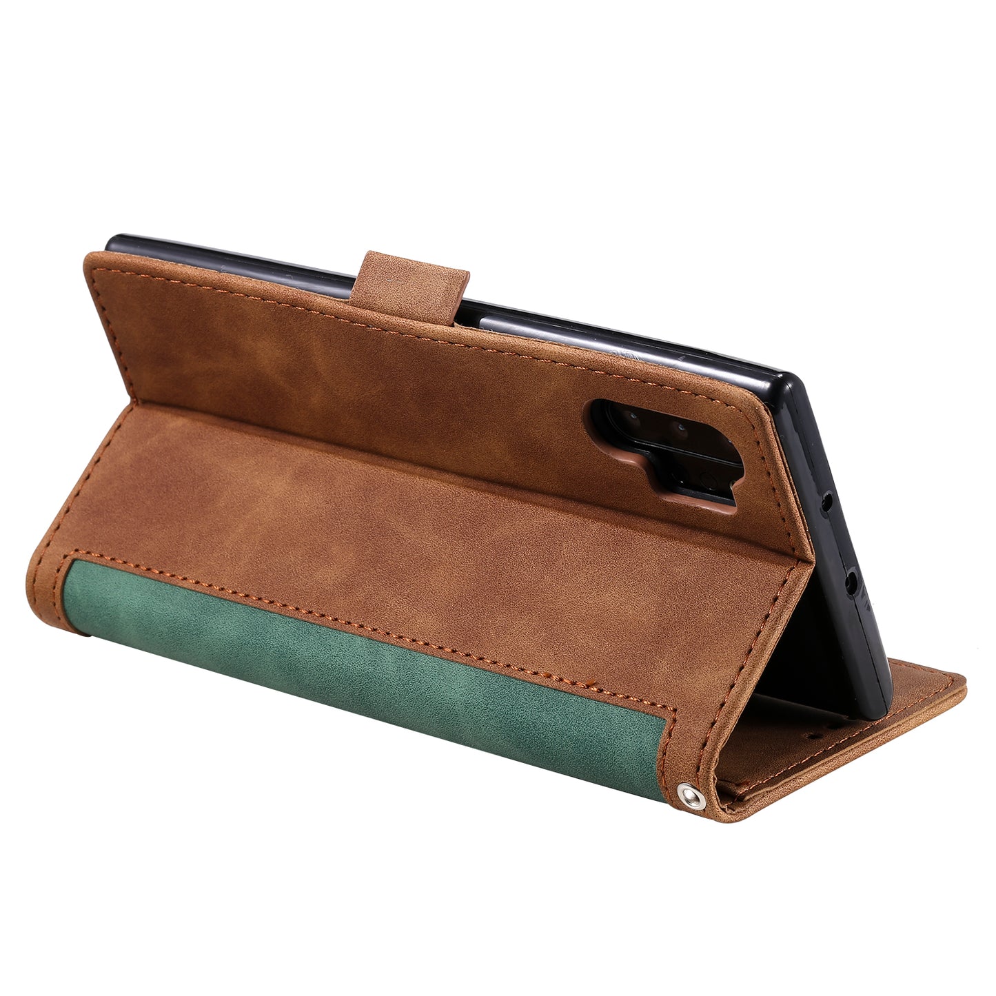 Retro Splicing Leather Phone Covering for Samsung Galaxy Note 10 Pro