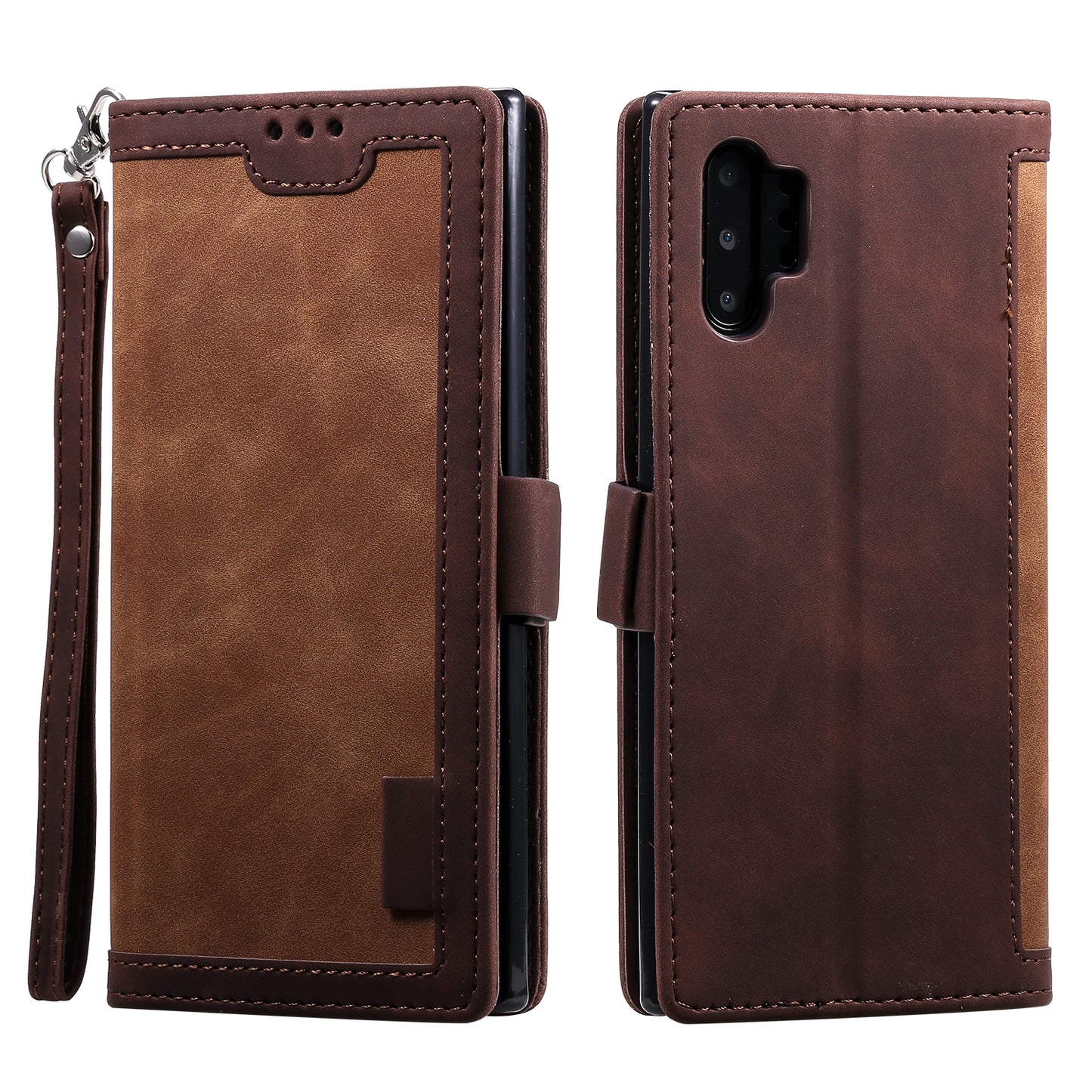 Retro Splicing Leather Phone Covering for Samsung Galaxy Note 10 Pro