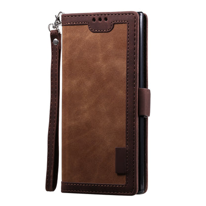 Retro Splicing Leather Phone Covering for Samsung Galaxy Note 10 Pro
