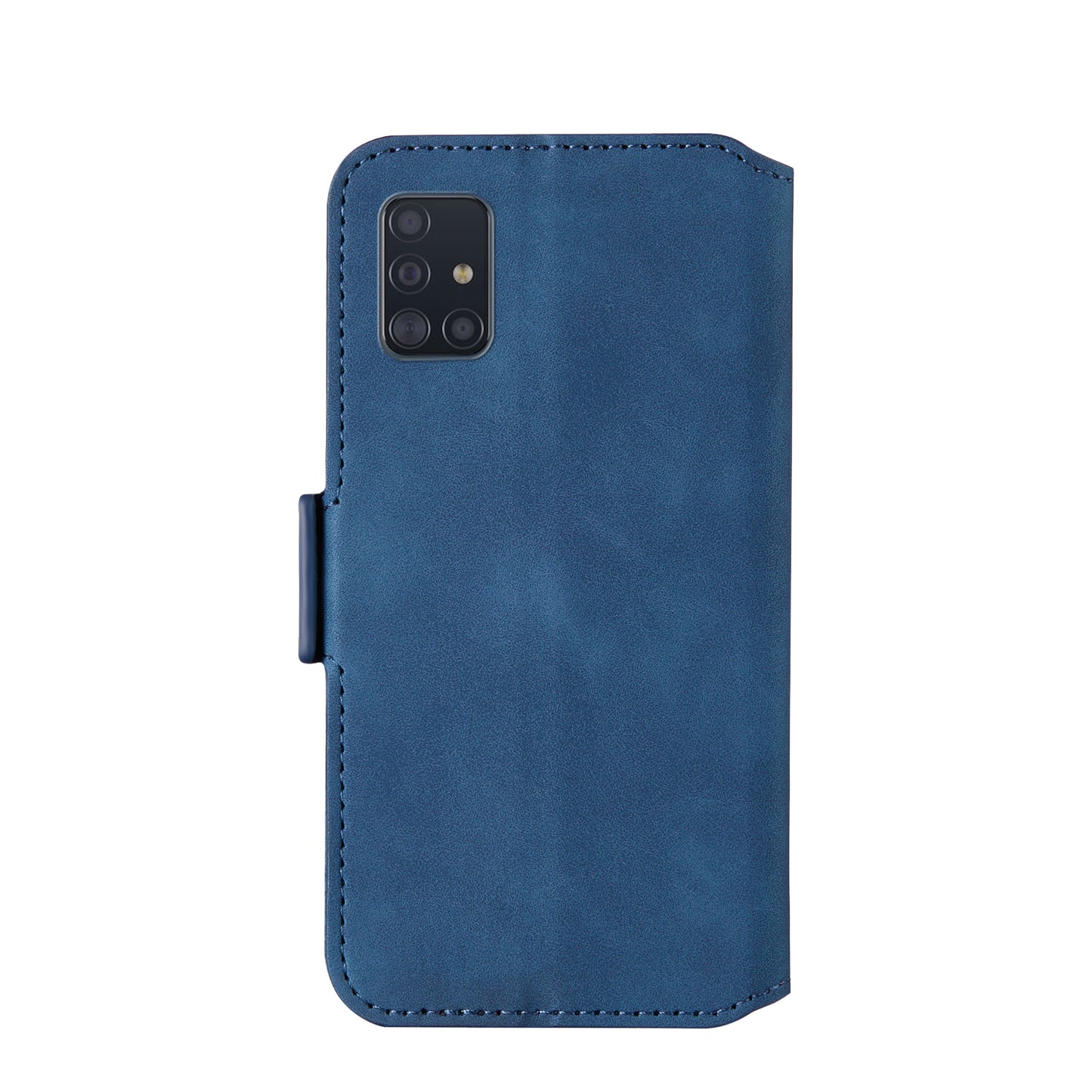 Retro Style Splicing Matte Leather Case with Card Holder for Samsung Galaxy A51