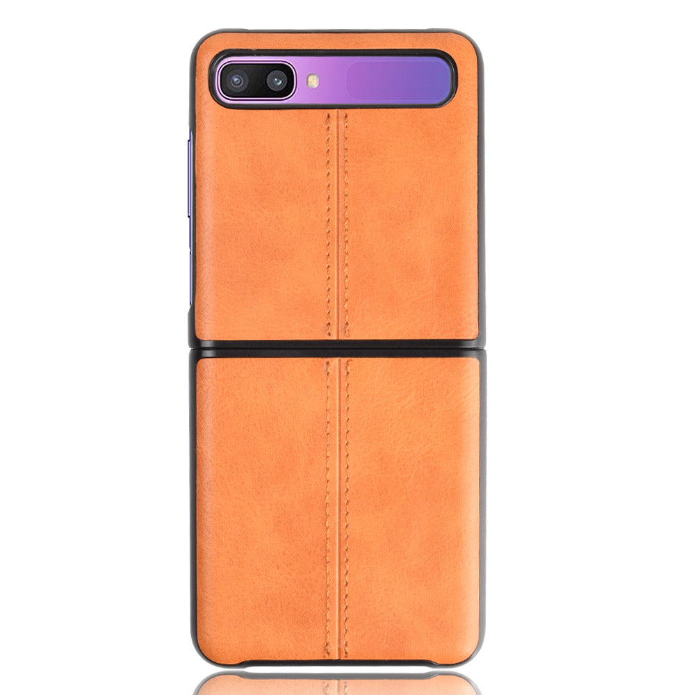 PU Leather Coated PC + TPU Case for Samsung Galaxy Z Flip