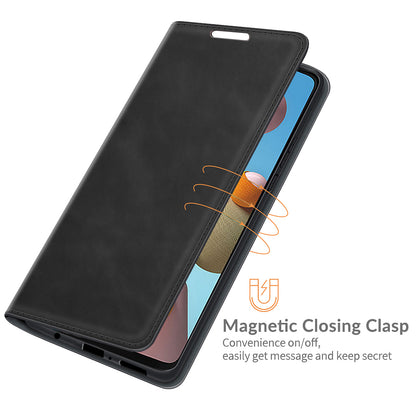 Silky Touch Auto-absorbed Flip Leather Wallet Stand Case for Samsung Galaxy A21s Cell Phone Accessory