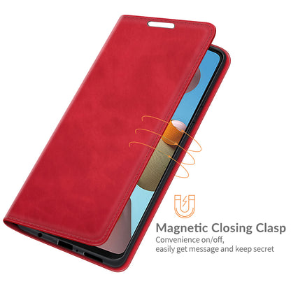 Silky Touch Auto-absorbed Flip Leather Wallet Stand Case for Samsung Galaxy A21s Cell Phone Accessory
