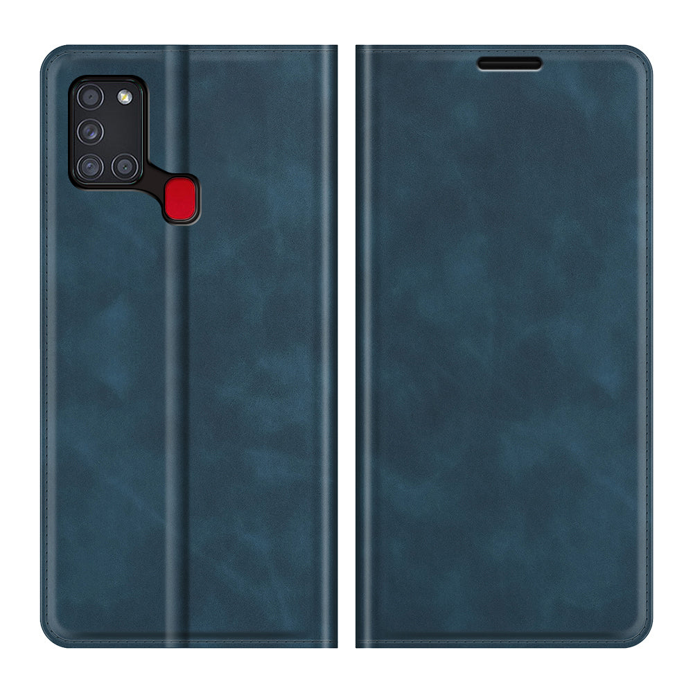 Silky Touch Auto-absorbed Flip Leather Wallet Stand Case for Samsung Galaxy A21s Cell Phone Accessory