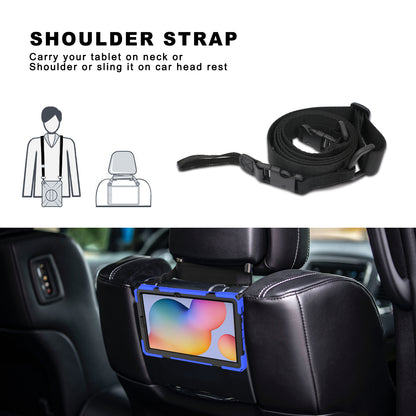 [X-Shape] PC + TPU 360 Degree Swivel Shell and Shoulder Strap for Samsung Galaxy Tab S6 Lite P610/P615/S6 Lite (2022)
