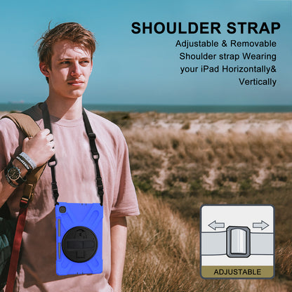 [X-Shape] PC + TPU 360 Degree Swivel Shell and Shoulder Strap for Samsung Galaxy Tab S6 Lite P610/P615/S6 Lite (2022)