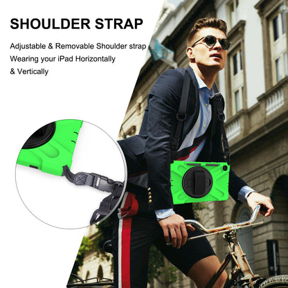 [X-Shape] PC + TPU 360 Degree Swivel Shell and Shoulder Strap for Samsung Galaxy Tab S6 Lite P610/P615/S6 Lite (2022)
