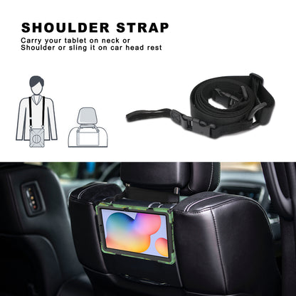 [X-Shape] PC + TPU 360 Degree Swivel Shell and Shoulder Strap for Samsung Galaxy Tab S6 Lite P610/P615/S6 Lite (2022)